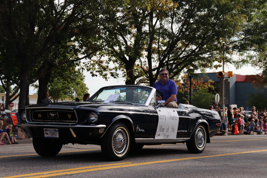 Arvada's 2018 Man of the Year, Jerry Marks, at the Arvada Harvest Parade.
